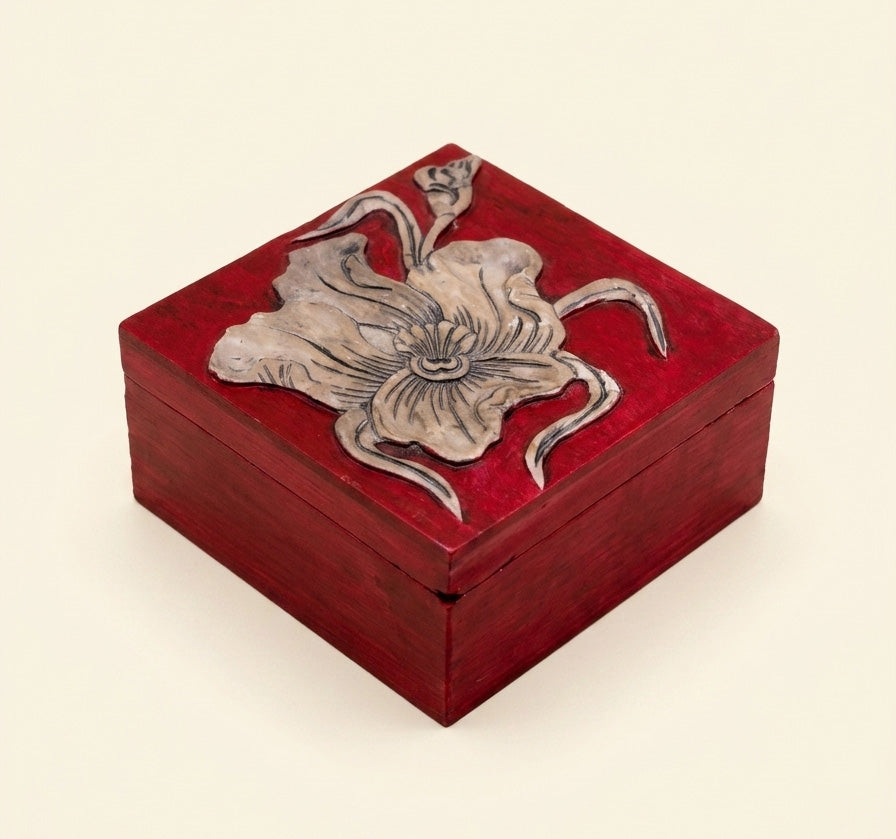 Red Soapstone Box
