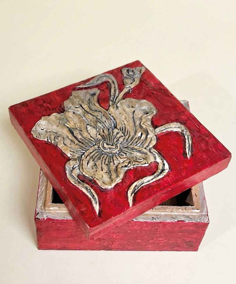 Red Soapstone Box