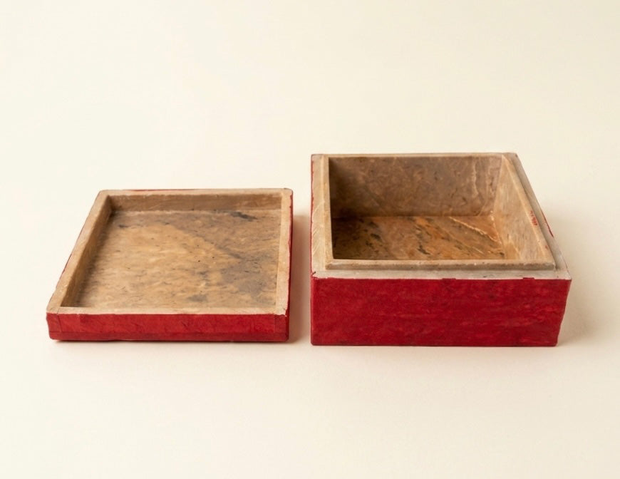 Red Soapstone Box