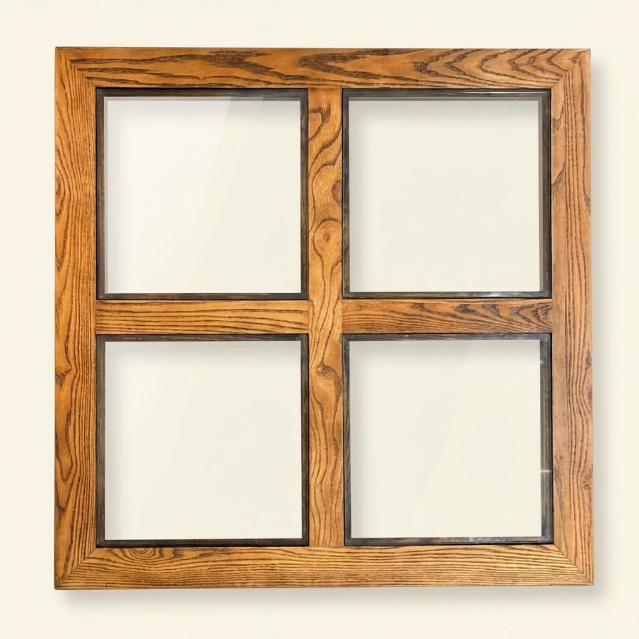 1970s/ 1980s Glass + Wood Coffee Table