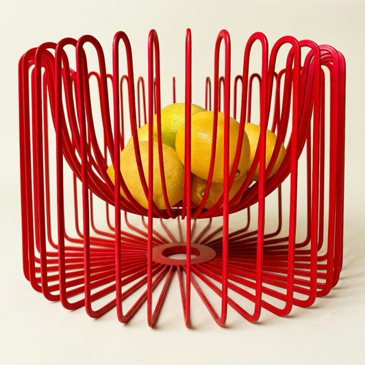 Red Trådig Fruit Bowl by Ehlén Johansson
